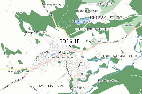 BD16 1FL map - small scale - OS Open Zoomstack (Ordnance Survey) BD16 1FL map - small scale - OS Open Zoomstack (Ordnance Survey)
