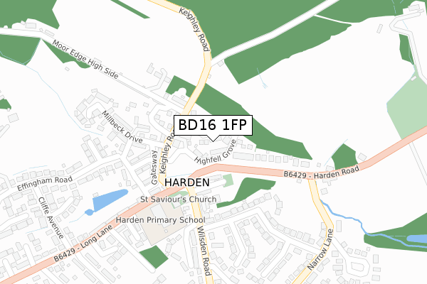 BD16 1FP map - large scale - OS Open Zoomstack (Ordnance Survey) BD16 1FP map - large scale - OS Open Zoomstack (Ordnance Survey)