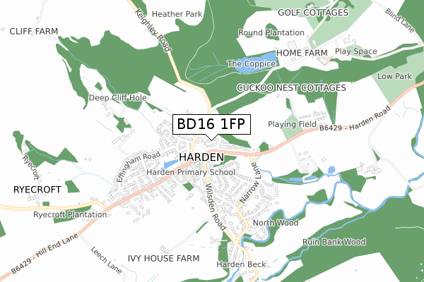 BD16 1FP map - small scale - OS Open Zoomstack (Ordnance Survey) BD16 1FP map - small scale - OS Open Zoomstack (Ordnance Survey)