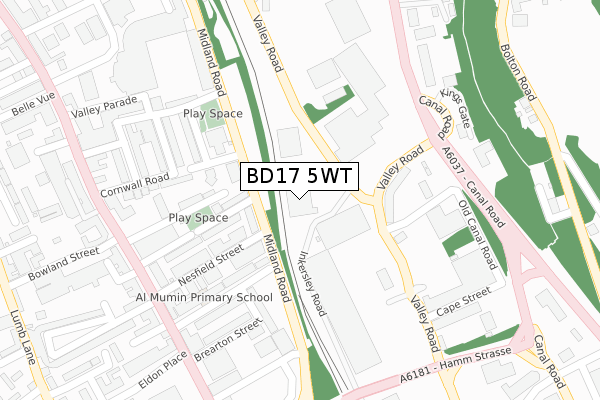 BD17 5WT map - large scale - OS Open Zoomstack (Ordnance Survey)