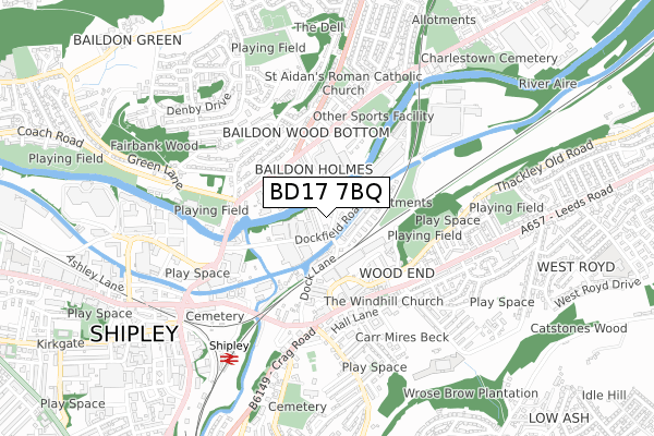 BD17 7BQ map - small scale - OS Open Zoomstack (Ordnance Survey) BD17 7BQ map - small scale - OS Open Zoomstack (Ordnance Survey)