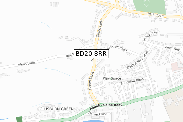 BD20 8RR map - large scale - OS Open Zoomstack (Ordnance Survey)