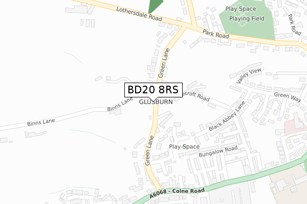 BD20 8RS map - large scale - OS Open Zoomstack (Ordnance Survey)