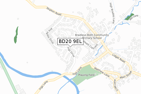 BD20 9EL map - large scale - OS Open Zoomstack (Ordnance Survey)