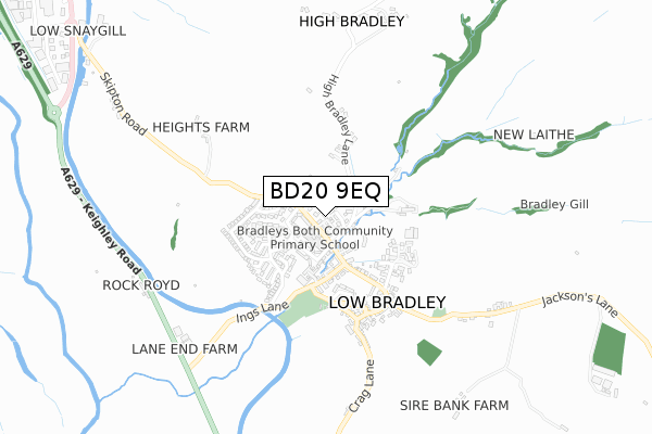 BD20 9EQ map - small scale - OS Open Zoomstack (Ordnance Survey)