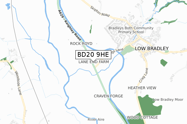 BD20 9HE map - small scale - OS Open Zoomstack (Ordnance Survey)