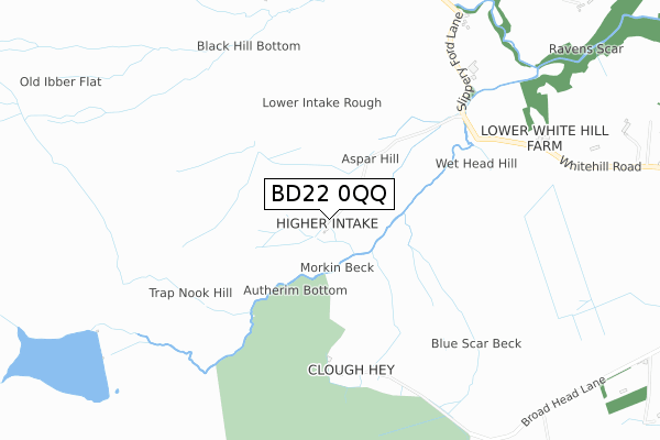 BD22 0QQ map - small scale - OS Open Zoomstack (Ordnance Survey)