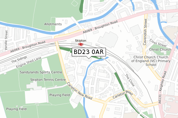 BD23 0AR map - large scale - OS Open Zoomstack (Ordnance Survey) BD23 0AR map - large scale - OS Open Zoomstack (Ordnance Survey)