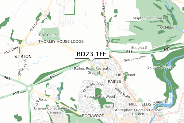 BD23 1FE map - small scale - OS Open Zoomstack (Ordnance Survey) BD23 1FE map - small scale - OS Open Zoomstack (Ordnance Survey)