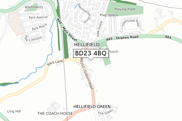 BD23 4BQ map - large scale - OS Open Zoomstack (Ordnance Survey) BD23 4BQ map - large scale - OS Open Zoomstack (Ordnance Survey)