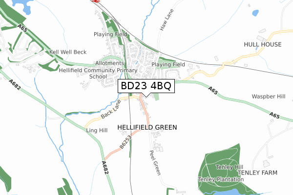 BD23 4BQ map - small scale - OS Open Zoomstack (Ordnance Survey) BD23 4BQ map - small scale - OS Open Zoomstack (Ordnance Survey)