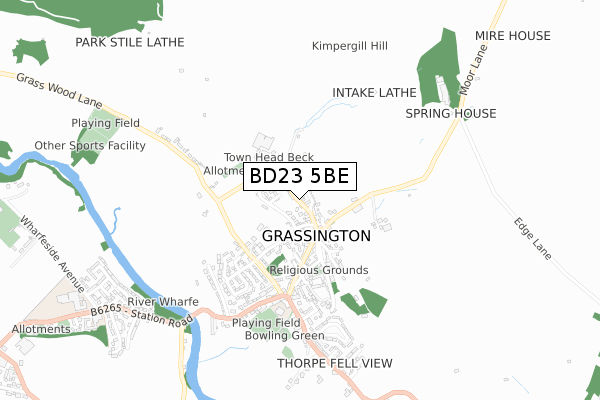 BD23 5BE map - small scale - OS Open Zoomstack (Ordnance Survey) BD23 5BE map - small scale - OS Open Zoomstack (Ordnance Survey)