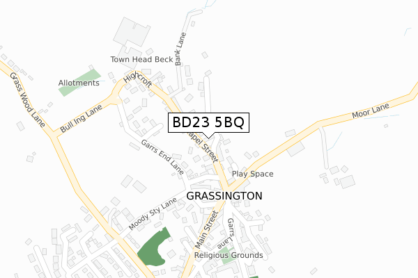 BD23 5BQ map - large scale - OS Open Zoomstack (Ordnance Survey) BD23 5BQ map - large scale - OS Open Zoomstack (Ordnance Survey)