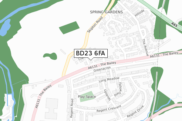 BD23 6FA map - large scale - OS Open Zoomstack (Ordnance Survey) BD23 6FA map - large scale - OS Open Zoomstack (Ordnance Survey)