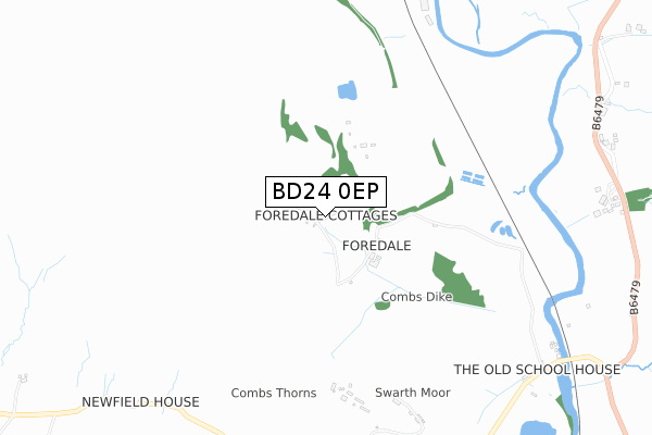 BD24 0EP map - small scale - OS Open Zoomstack (Ordnance Survey)