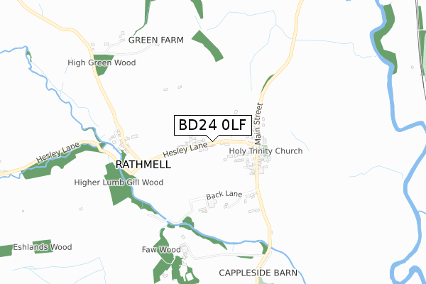 BD24 0LF map - small scale - OS Open Zoomstack (Ordnance Survey) BD24 0LF map - small scale - OS Open Zoomstack (Ordnance Survey)