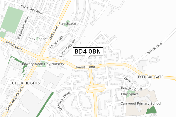 BD4 0BN map - large scale - OS Open Zoomstack (Ordnance Survey) BD4 0BN map - large scale - OS Open Zoomstack (Ordnance Survey)