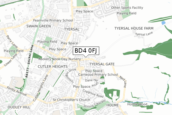 BD4 0FJ map - small scale - OS Open Zoomstack (Ordnance Survey) BD4 0FJ map - small scale - OS Open Zoomstack (Ordnance Survey)