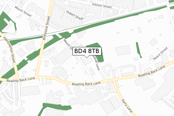 BD4 8TB map - large scale - OS Open Zoomstack (Ordnance Survey)