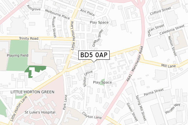 BD5 0AP map - large scale - OS Open Zoomstack (Ordnance Survey) BD5 0AP map - large scale - OS Open Zoomstack (Ordnance Survey)