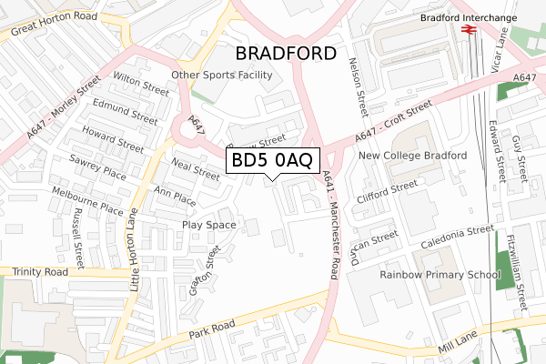 BD5 0AQ map - large scale - OS Open Zoomstack (Ordnance Survey) BD5 0AQ map - large scale - OS Open Zoomstack (Ordnance Survey)
