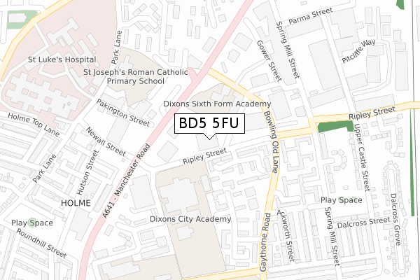 BD5 5FU map - large scale - OS Open Zoomstack (Ordnance Survey) BD5 5FU map - large scale - OS Open Zoomstack (Ordnance Survey)