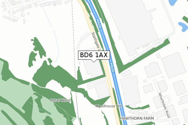 BD6 1AX map - large scale - OS Open Zoomstack (Ordnance Survey) BD6 1AX map - large scale - OS Open Zoomstack (Ordnance Survey)
