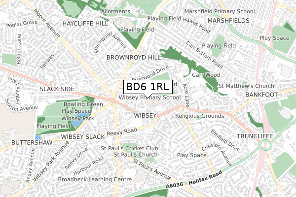 BD6 1RL map - small scale - OS Open Zoomstack (Ordnance Survey) BD6 1RL map - small scale - OS Open Zoomstack (Ordnance Survey)