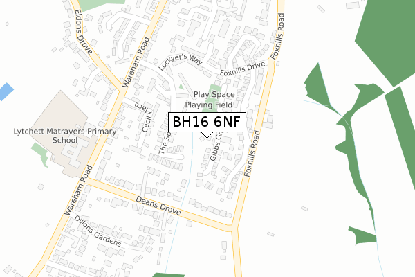 BH16 6NF map - large scale - OS Open Zoomstack (Ordnance Survey) BH16 6NF map - large scale - OS Open Zoomstack (Ordnance Survey)