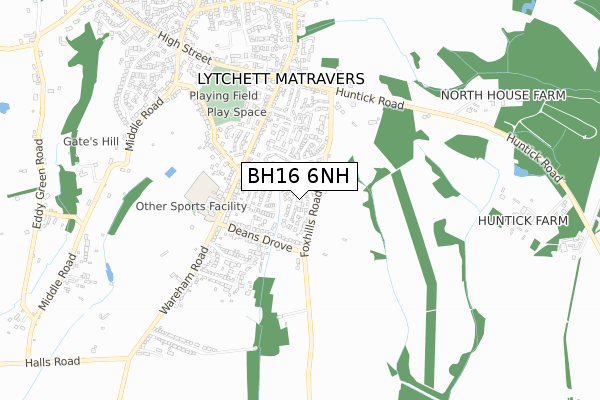BH16 6NH map - small scale - OS Open Zoomstack (Ordnance Survey) BH16 6NH map - small scale - OS Open Zoomstack (Ordnance Survey)