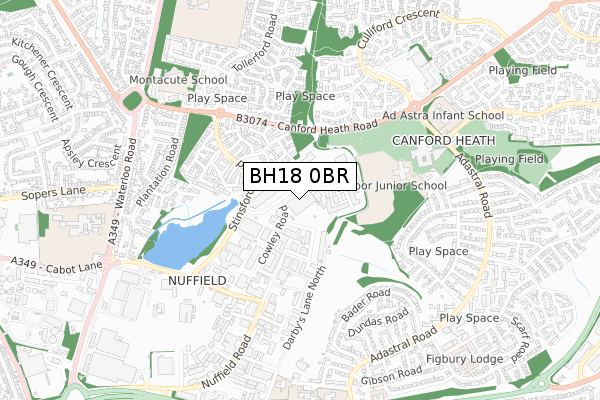 BH18 0BR map - small scale - OS Open Zoomstack (Ordnance Survey) BH18 0BR map - small scale - OS Open Zoomstack (Ordnance Survey)