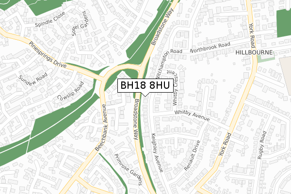 BH18 8HU map - large scale - OS Open Zoomstack (Ordnance Survey) BH18 8HU map - large scale - OS Open Zoomstack (Ordnance Survey)