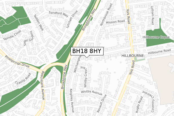 BH18 8HY map - large scale - OS Open Zoomstack (Ordnance Survey) BH18 8HY map - large scale - OS Open Zoomstack (Ordnance Survey)