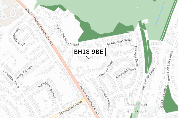 BH18 9BE map - large scale - OS Open Zoomstack (Ordnance Survey) BH18 9BE map - large scale - OS Open Zoomstack (Ordnance Survey)