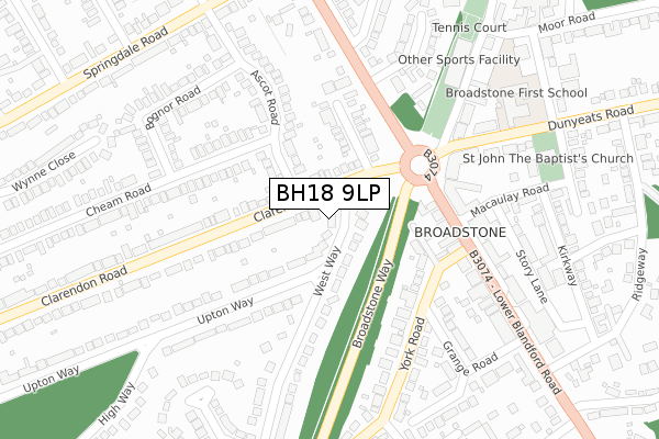 BH18 9LP map - large scale - OS Open Zoomstack (Ordnance Survey) BH18 9LP map - large scale - OS Open Zoomstack (Ordnance Survey)
