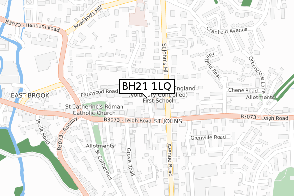 BH21 1LQ map - large scale - OS Open Zoomstack (Ordnance Survey) BH21 1LQ map - large scale - OS Open Zoomstack (Ordnance Survey)