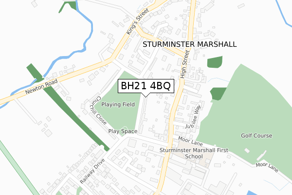 BH21 4BQ map - large scale - OS Open Zoomstack (Ordnance Survey)