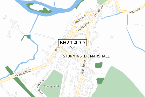BH21 4DD map - large scale - OS Open Zoomstack (Ordnance Survey)