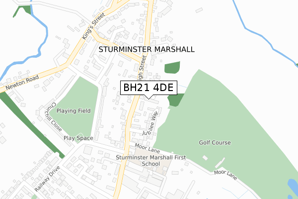 BH21 4DE map - large scale - OS Open Zoomstack (Ordnance Survey)