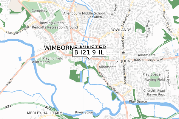 BH21 9HL map - small scale - OS Open Zoomstack (Ordnance Survey) BH21 9HL map - small scale - OS Open Zoomstack (Ordnance Survey)
