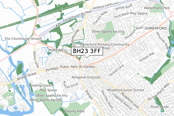 BH23 3FF map - small scale - OS Open Zoomstack (Ordnance Survey) BH23 3FF map - small scale - OS Open Zoomstack (Ordnance Survey)