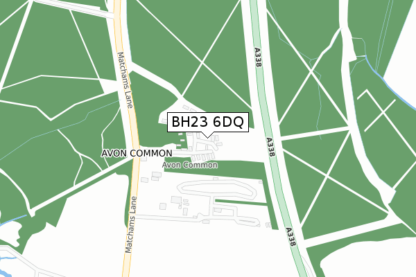 BH23 6DQ map - large scale - OS Open Zoomstack (Ordnance Survey)