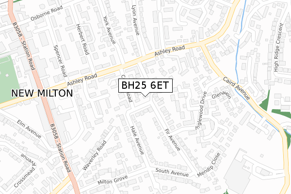 BH25 6ET map - large scale - OS Open Zoomstack (Ordnance Survey) BH25 6ET map - large scale - OS Open Zoomstack (Ordnance Survey)