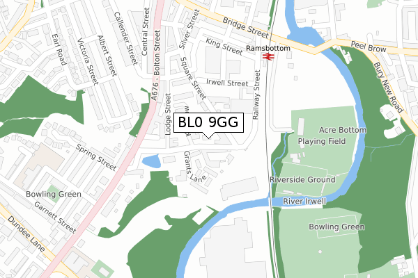 BL0 9GG map - large scale - OS Open Zoomstack (Ordnance Survey) BL0 9GG map - large scale - OS Open Zoomstack (Ordnance Survey)