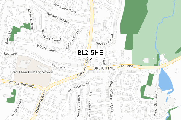 BL2 5HE map - large scale - OS Open Zoomstack (Ordnance Survey) BL2 5HE map - large scale - OS Open Zoomstack (Ordnance Survey)