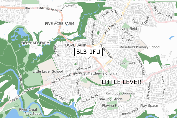 BL3 1FU map - small scale - OS Open Zoomstack (Ordnance Survey) BL3 1FU map - small scale - OS Open Zoomstack (Ordnance Survey)