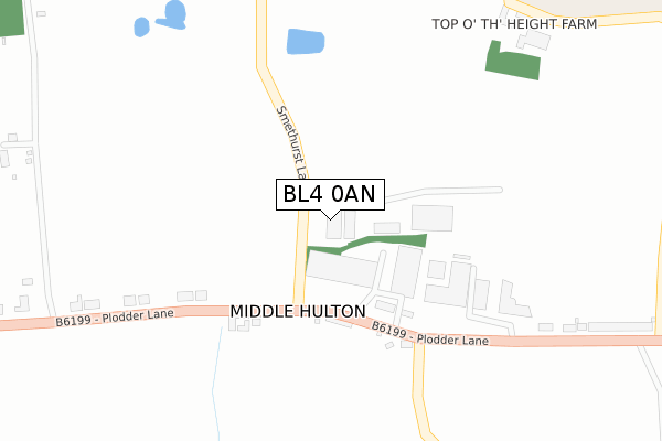 BL4 0AN map - large scale - OS Open Zoomstack (Ordnance Survey)