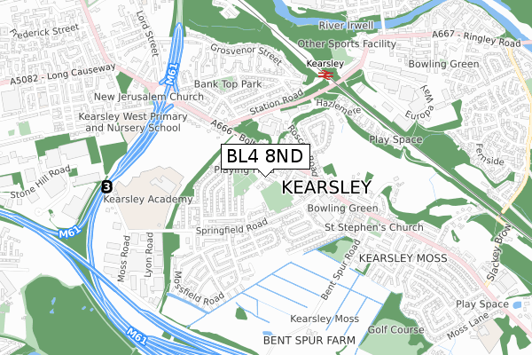 BL4 8ND map - small scale - OS Open Zoomstack (Ordnance Survey)