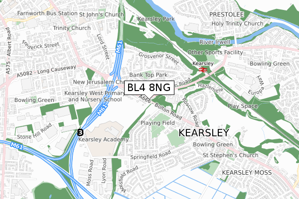 BL4 8NG map - small scale - OS Open Zoomstack (Ordnance Survey) BL4 8NG map - small scale - OS Open Zoomstack (Ordnance Survey)