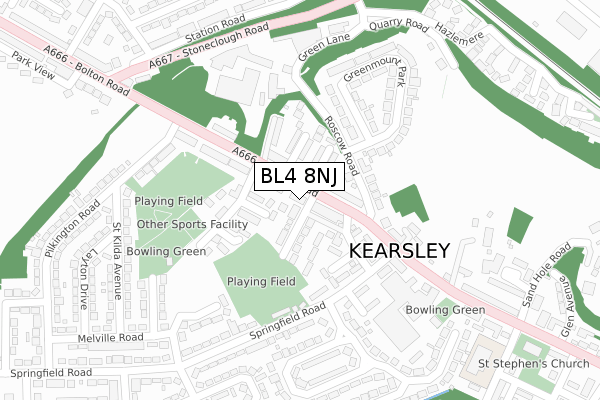 BL4 8NJ map - large scale - OS Open Zoomstack (Ordnance Survey) BL4 8NJ map - large scale - OS Open Zoomstack (Ordnance Survey)
